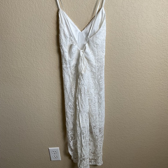 Lover And‎ Friends Womens Small White Lace Asymmetrical Midi Dress - Picture 5 of 8